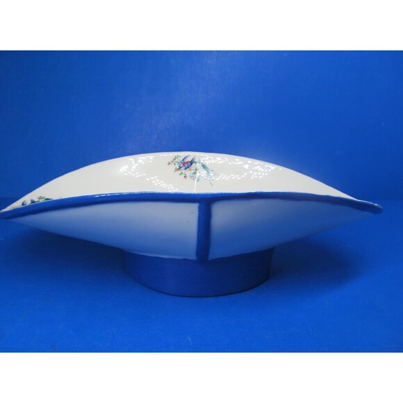 Bird Of Paradise Hand Painted Small 10 1/8" Centerpiece Or Fruit Stand Unmarked - Picture 8 of 12